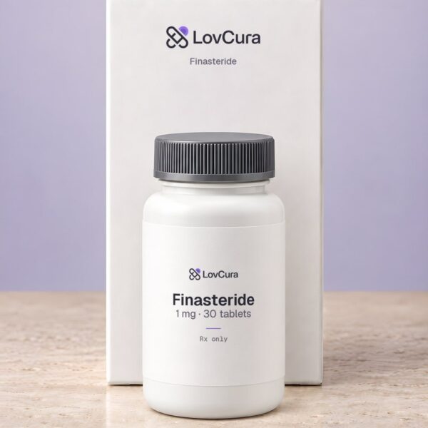 LovCura Finasteride (1 mg · 30 tablets), illustrative product photo
