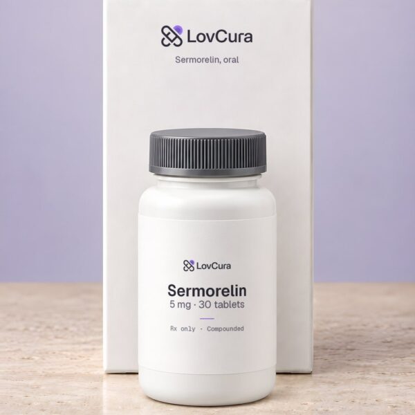LovCura Sermorelin (5 mg · 30 tablets), illustrative product photo