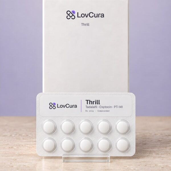 LovCura Thrill (Tadalafil · Oxytocin · PT-141), illustrative product photo