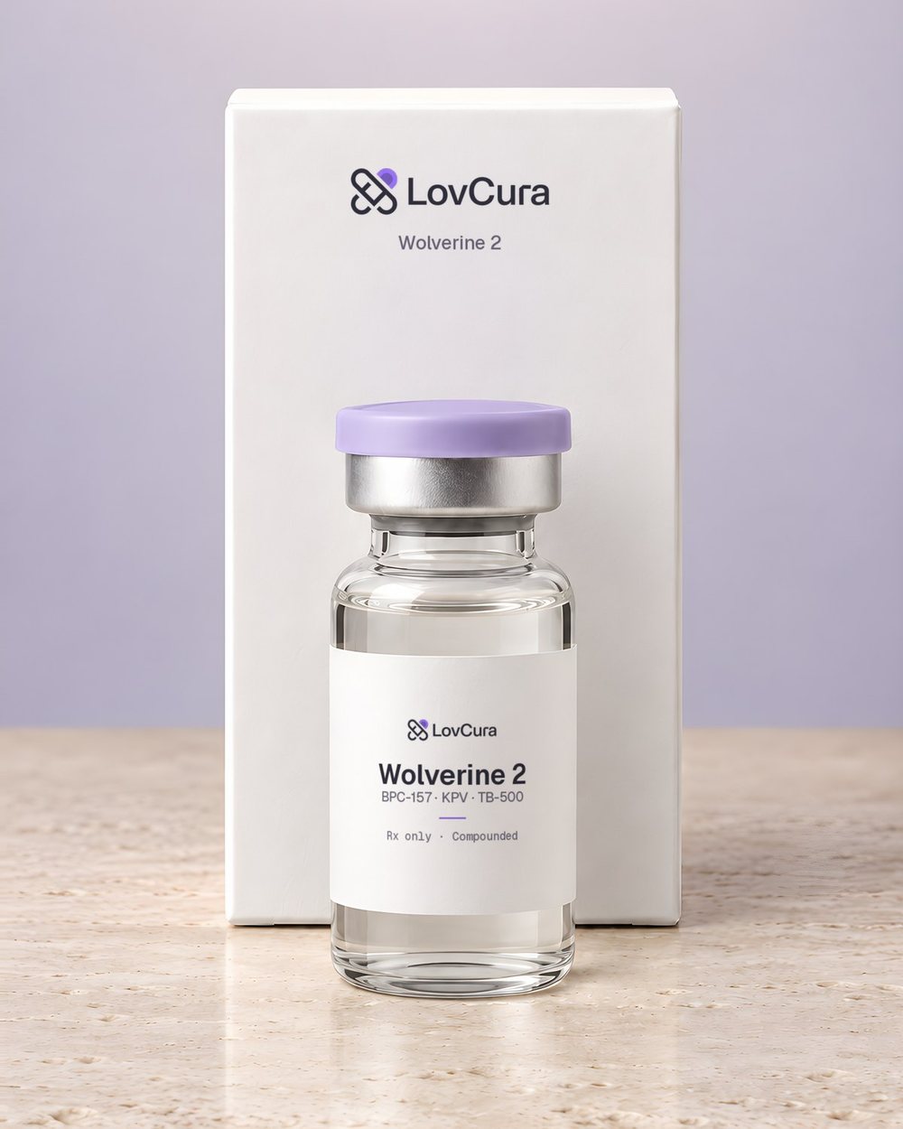 LovCura Wolverine 2 (BPC-157 · KPV · TB-500), illustrative product photo