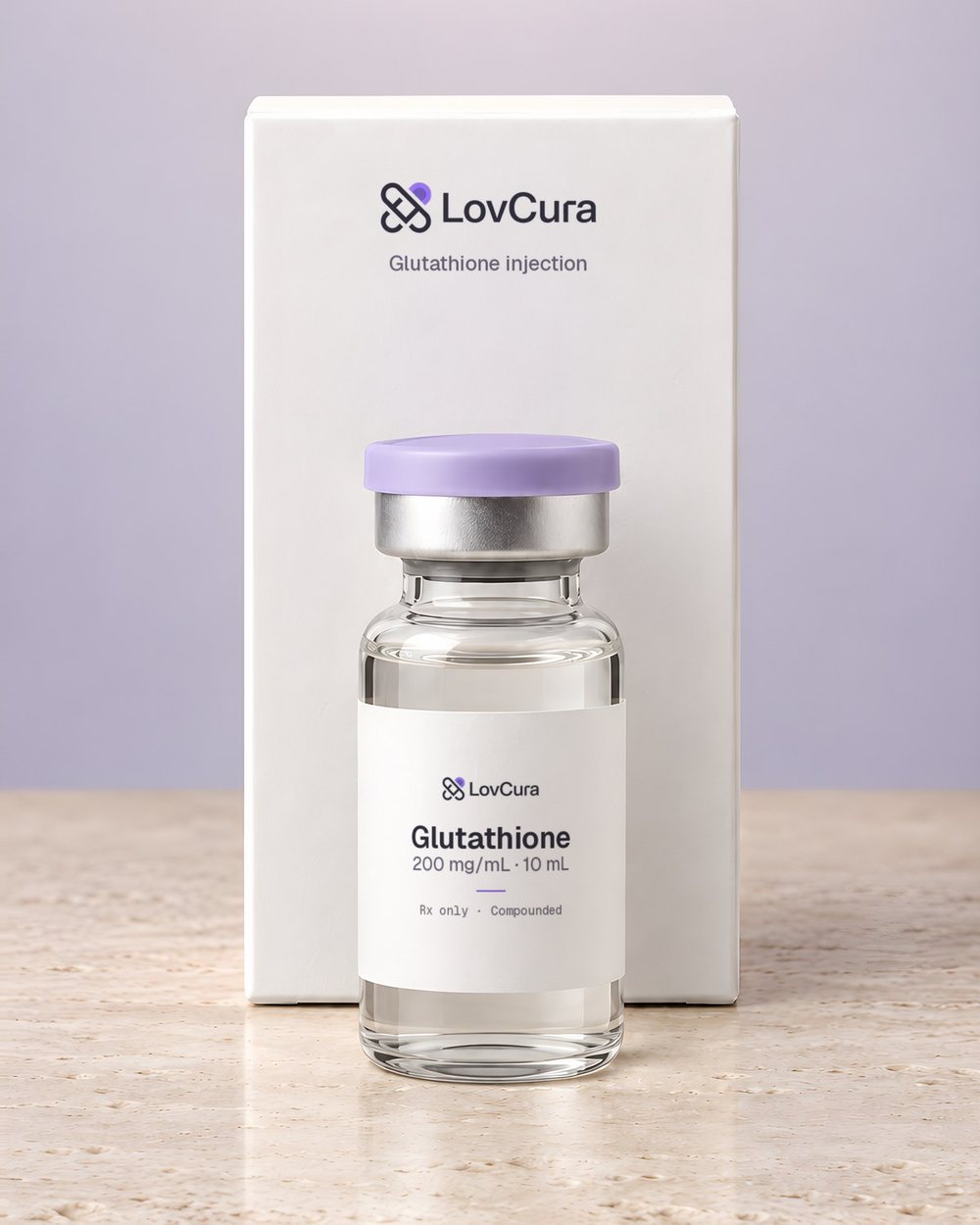 LovCura Glutathione (200 mg/mL · 10 mL), illustrative product photo