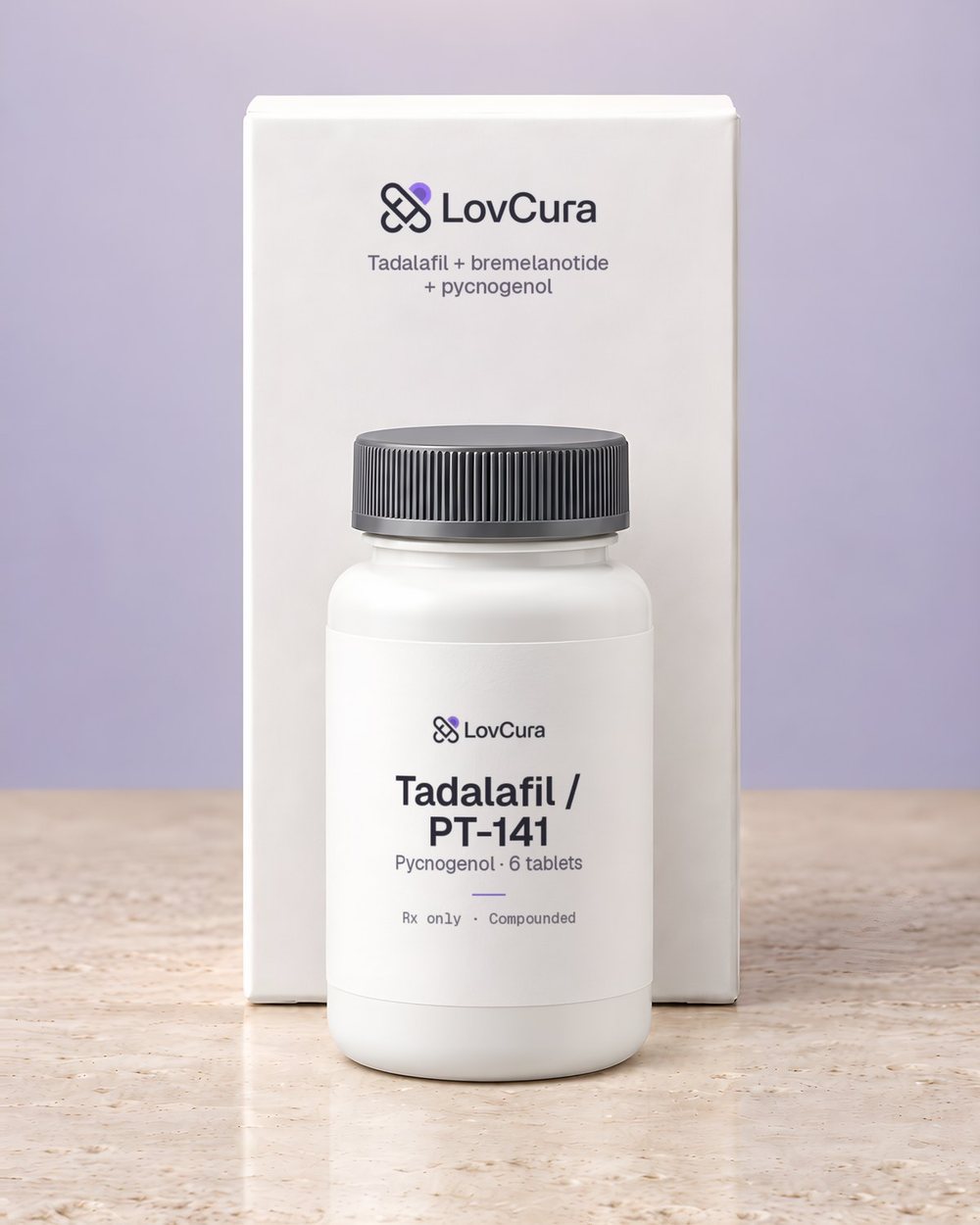 LovCura Tadalafil / PT-141 (Pycnogenol · 6 tablets), illustrative product photo