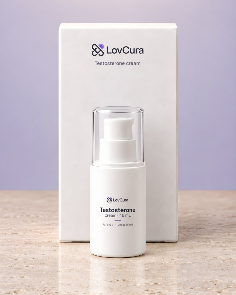 LovCura Testosterone (Cream · 45 mL), illustrative product photo